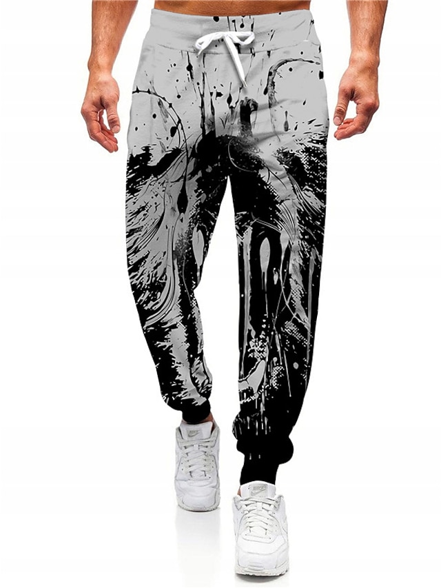 Mens Clothing Mens Bottoms | Mens Designer Casual / Sporty Jogger Pants Sweatpants 3D Print Drawstring Elastic Waist Full Length