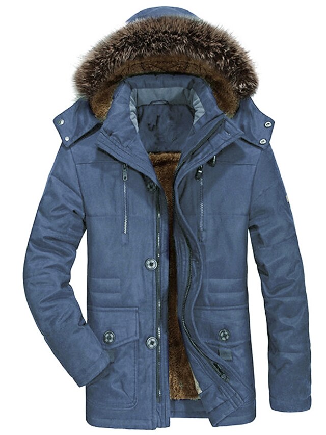 Men's Winter Coat Winter Jacket Puffer Jacket Quilted Jacket Fur Trim