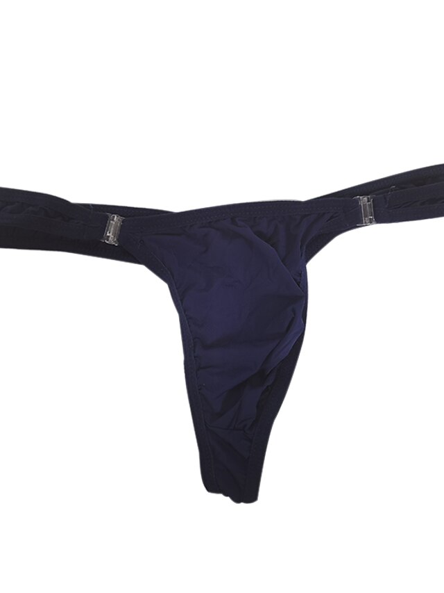  Herr Vanligt Grundläggande G-string-underkläder Elastisk Låg Midja 1 st. Ljusblå M