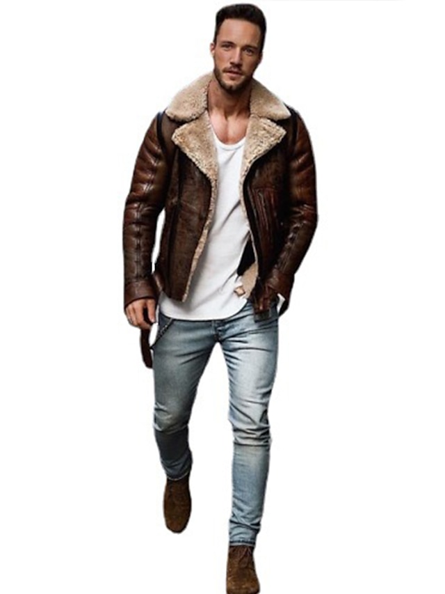 Mens Clothing Mens Outerwear | Mens Jacket Street Daily Going out Winter Regular Coat Regular Fit Thermal Warm Windproof Breatha