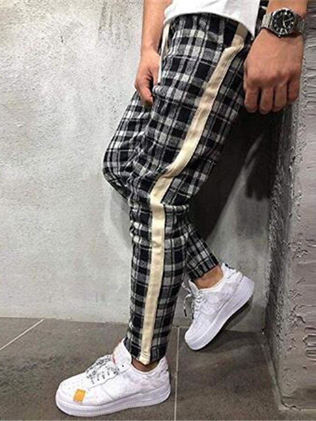 Mens Clothing Mens Bottoms | Mens Casual Streetwear Jogger Sweatpants Pocket Elastic Drawstring Design Full Length Pants Casual 