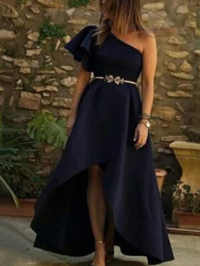 Womens Clothing Womens Dresses | Womens Party Dress Maxi long Dress Green Blue Black Purple Wine Dusty Blue Red Short Sleeve Sol