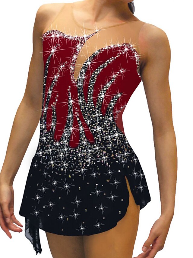 Figure Skating Dress Women's Girls' Ice Skating Dress Outfits Black ...