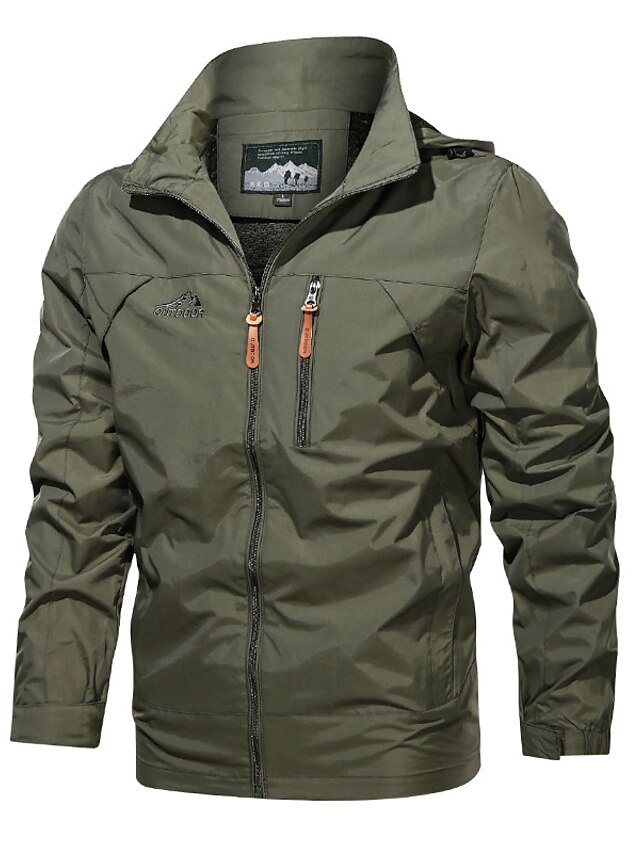 Men's Outdoor Jacket Tactical Jacket Street Daily Waterproof Windproof ...