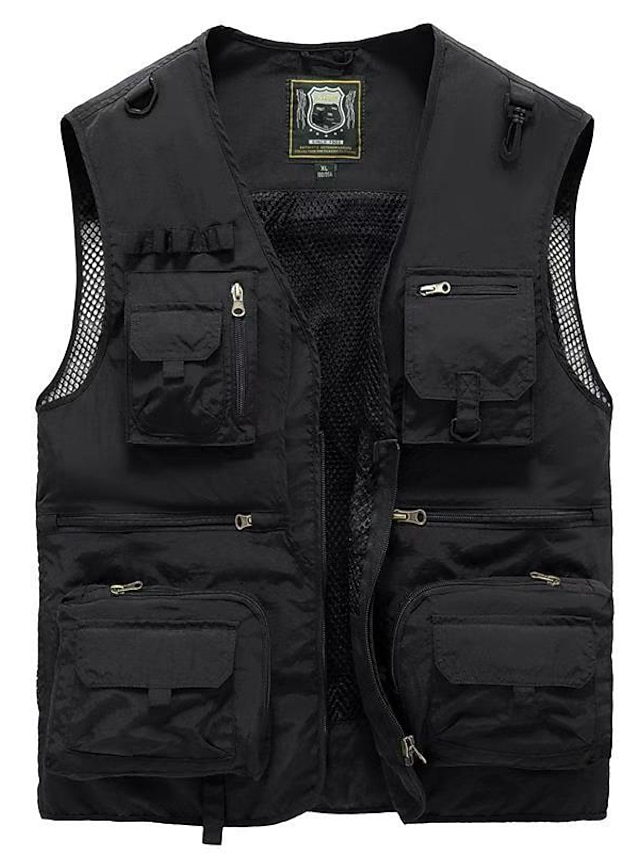 MeiLayM Heren Outdoor Vest Vissen Vest Casual Ademend Gilet Sneldrogend