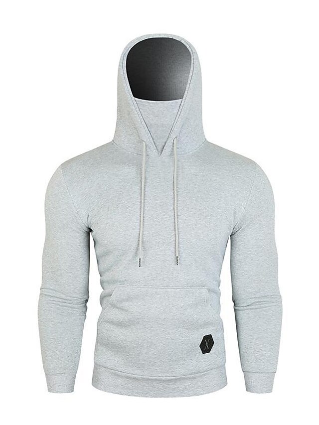 Mens Clothing Mens Hoodies & Sweatshirts | Mens Pullover Hoodie Sweatshirt Solid Color Lace up Front Pocket Casual Daily Holiday