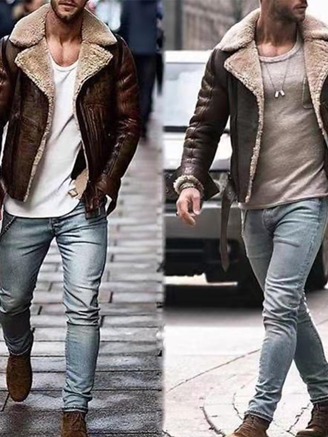 Mens Clothing Mens Outerwear | Mens Jacket Street Daily Going out Winter Regular Coat Regular Fit Thermal Warm Windproof Breatha