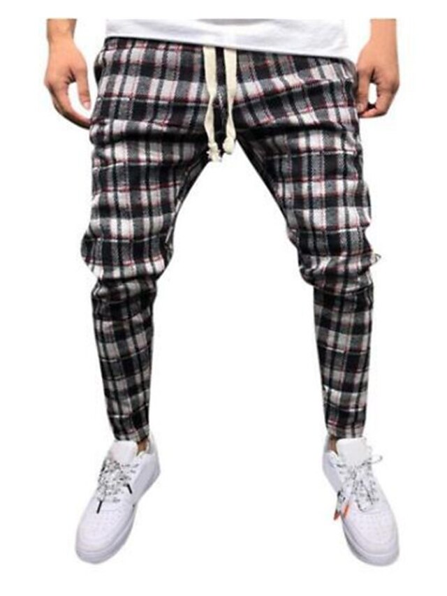 Mens Clothing Mens Bottoms | Mens Casual Streetwear Jogger Sweatpants Pocket Elastic Drawstring Design Full Length Pants Casual 