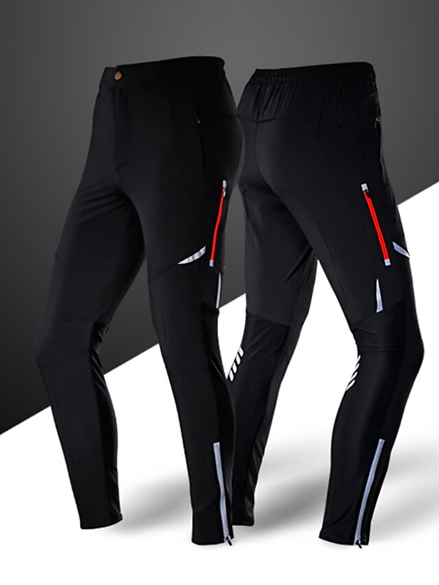 Men's Cycling Pants Hiking Bike Pants Black Trousers Outdoor Reflective