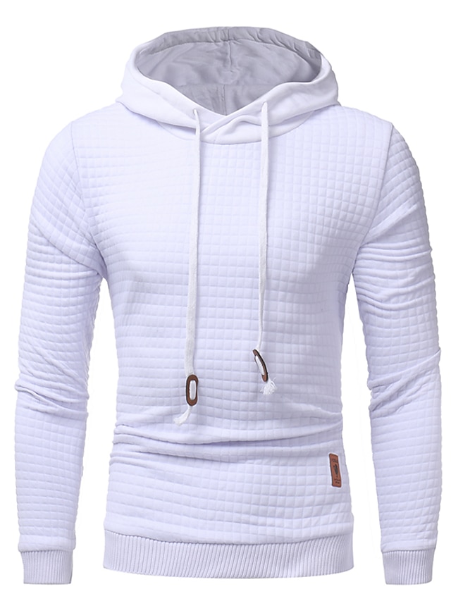 Mens Clothing Mens Hoodies & Sweatshirts | Mens Pullover Hoodie Sweatshirt Solid Color Print Hooded Casual Daily Holiday Sportsw