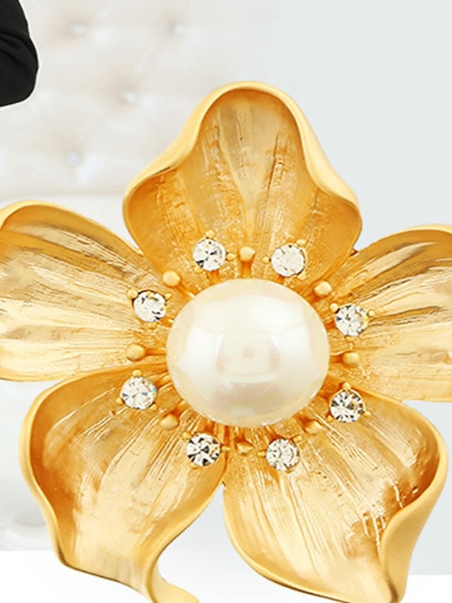  Damskie Broszki Klasyczny Kwiat Spersonalizowane Elegancki Broszka Biżuteria Złoty Na Ulica Randka