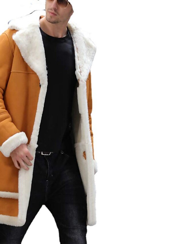 Mens Clothing Mens Outerwear | Mens Jacket Street Daily Going out Fall Winter Regular Coat Regular Fit Thermal Warm Windproof Br