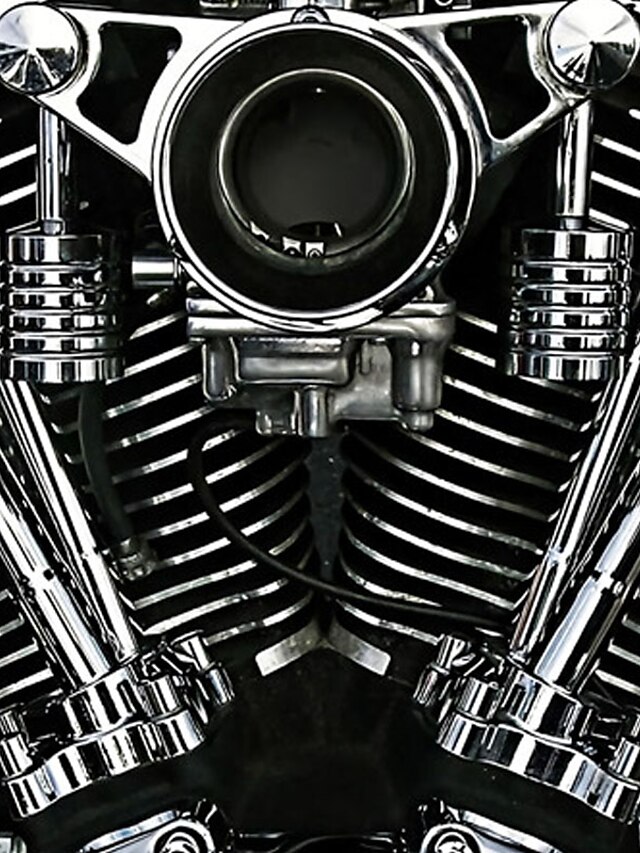 Men's Machine Motorcycle T shirt Short Sleeve Shirt Round Neck Outdoor