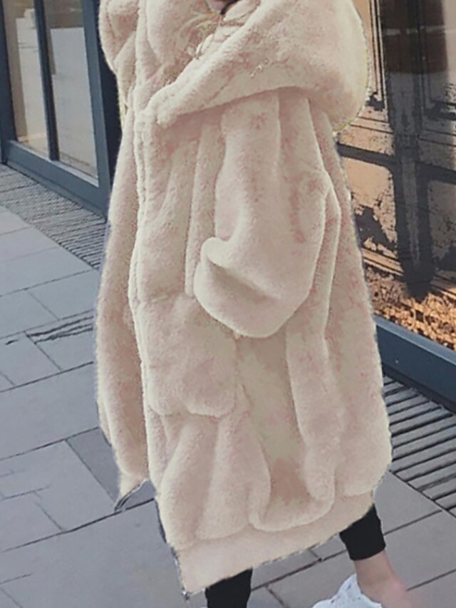 Womens Clothing Womens Outerwear | Womens Coat Teddy Coat Sherpa jacket Fleece Jacket Daily Fall Winter Long Coat Regular Fit Wa