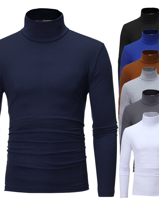 T-shirt Henley Homme Manches Longues - Col Boutonné Décontracté - Coupe Régulière