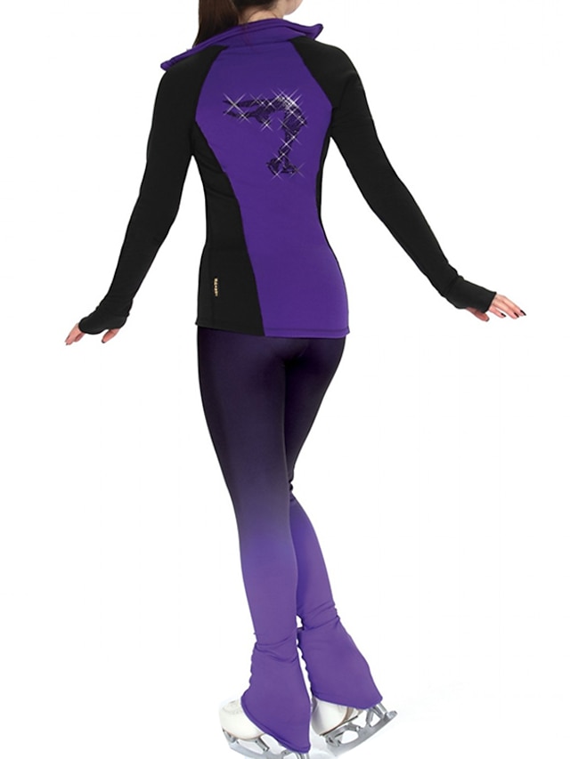 Figure Skating Jacket with Pants Women's Girls' Ice Skating Jacket