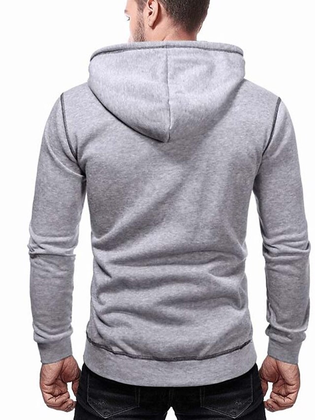 Mens Clothing Mens Hoodies & Sweatshirts | Mens Pullover Hoodie Sweatshirt Solid Color Lace up Casual Daily Holiday Sportswear C