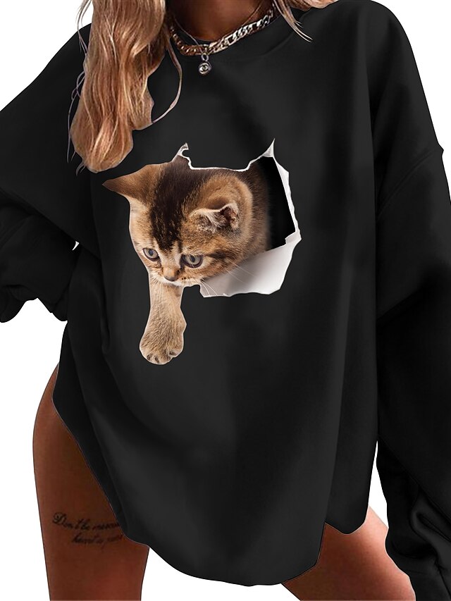 women's sweatshirts with cats on them