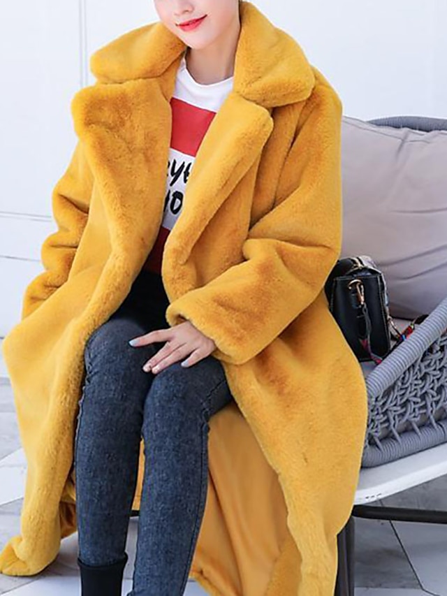 Womens Clothing Womens Outerwear | Womens Faux Fur Coat Teddy Coat Sherpa jacket Fleece Jacket Daily Valentines Day Going out Fa