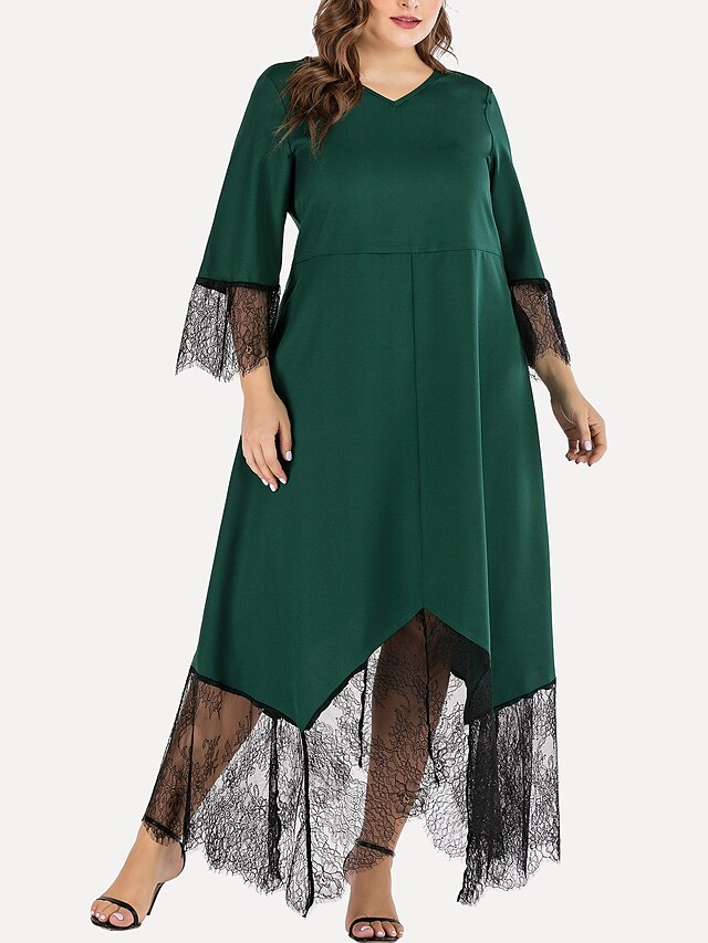 plus size maxi shift dress