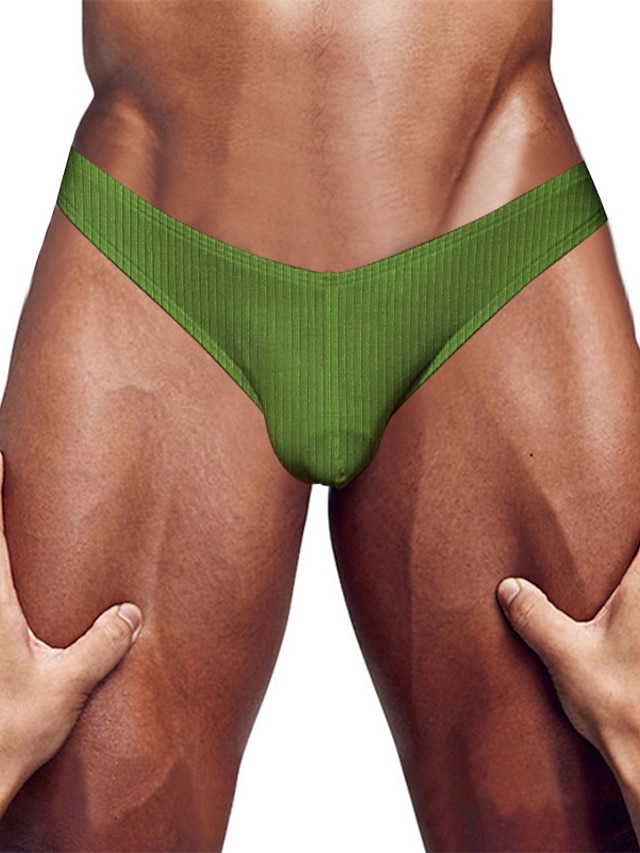 Mens Clothing Mens Bottoms | Mens Panties Pure Color Hot Fashion Daily Cotton Basic Fall Winter Green Pink / Spring / Summer - Z