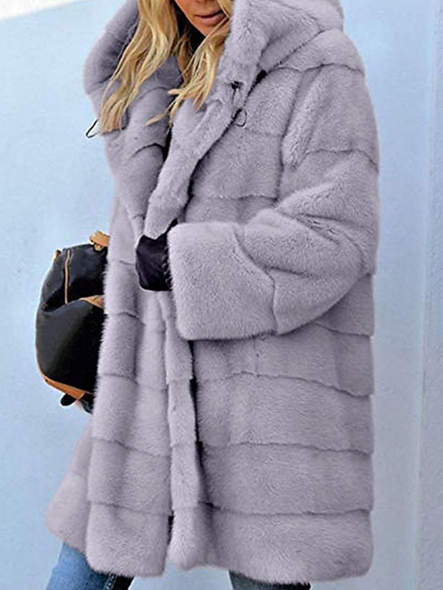 Womens Clothing Womens Outerwear | Womens Faux Fur Coat Teddy Coat Sherpa jacket Fleece Jacket Street Daily Going out Fall Winte