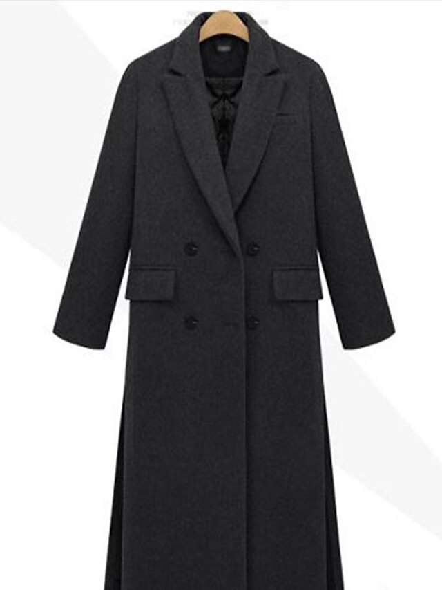 Womens Clothing Womens Outerwear | Womens Coat Street Business Daily Fall Winter Long Coat Regular Fit Warm Casual Streetwear Ja