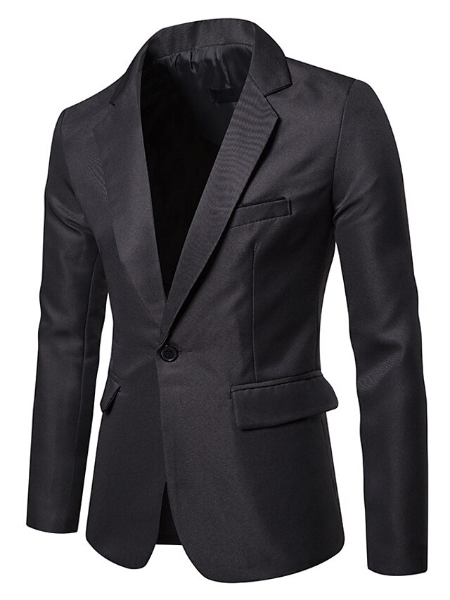 Mens Clothing Mens Outerwear | Mens Blazer Business Daily Work Fall Regular Coat Regular Fit Breathable Business Elegant Jacket 