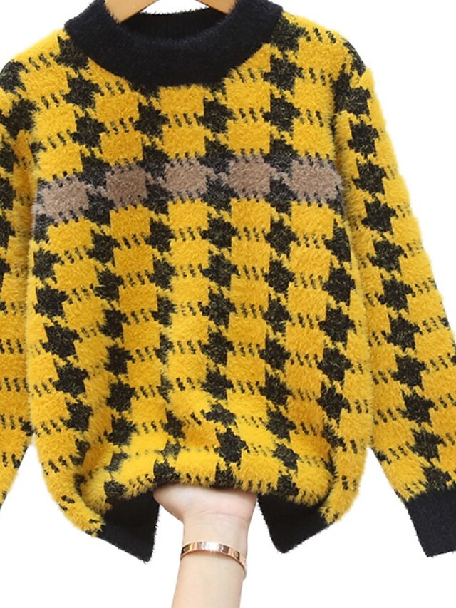 yellow plaid sweater
