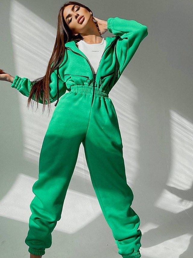 Women's Tracksuit Pants Sets Casual Weekend Active Streetwear Long