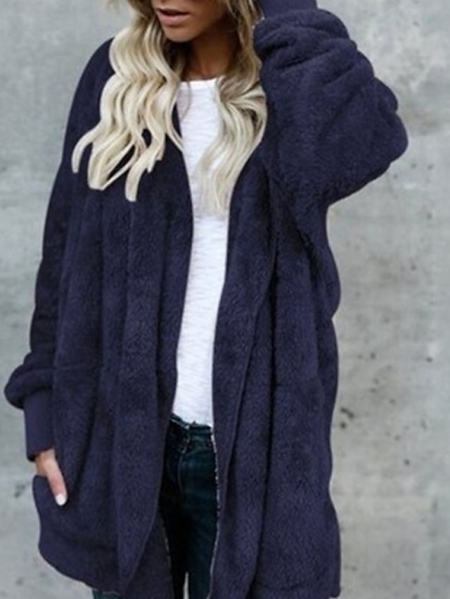 Womens Clothing Womens Outerwear | Womens Teddy Coat Sherpa jacket Fleece Jacket Street Daily Going out Fall Winter Regular Coat