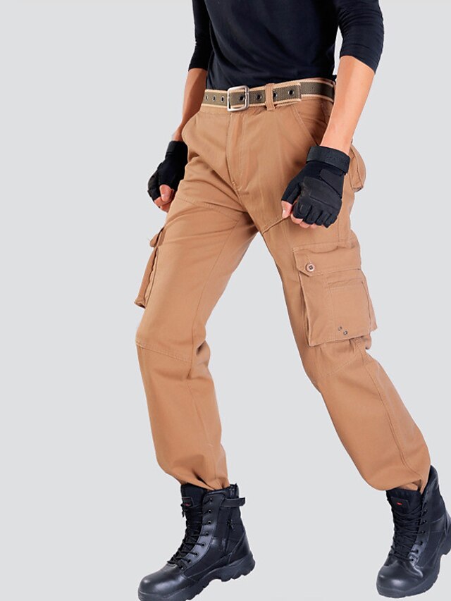 Mens Clothing Mens Bottoms | Mens Trousers Cargo Tactical Cargo Pocket Full Length Pants Casual Daily Micro-elastic Solid Color 