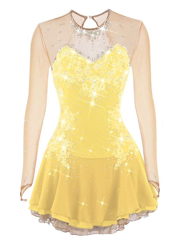 Figure Skating Dress Women's Girls' Ice Skating Dress Outfits Violet