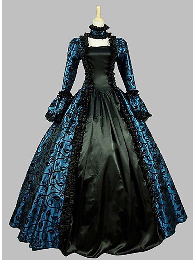 Vestido Gótico Victoriano Para Mujer – Disfraz Medieval De Época Con Encaje Y Corte Largo, Ideal Para Halloween, Navidad Y Fiestas De Cosplay