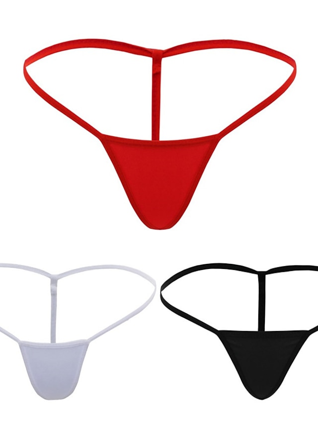 Women's Sexy Lingerie Panties 1 pc Pure Color Simple Hot Fashion Home ...
