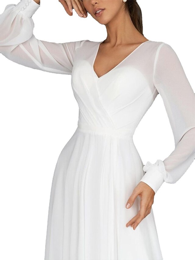 Women‘s Party Dress Wedding Guest Dress Swing Dress White Dress Long ...