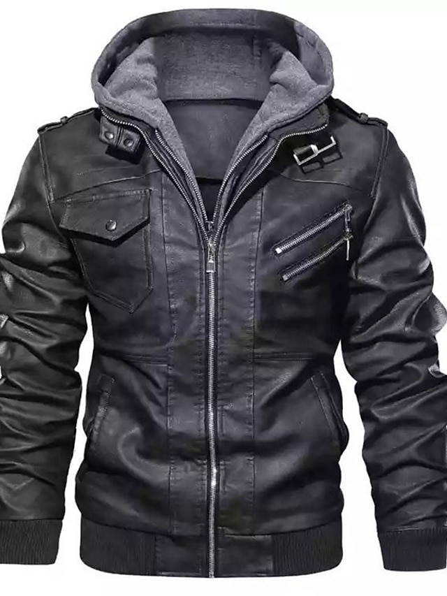 Mens Clothing Mens Outerwear | Mens Jacket Faux Fur Coat Daily Outdoor Fall Winter Regular Coat Regular Fit Windproof Warm Sport