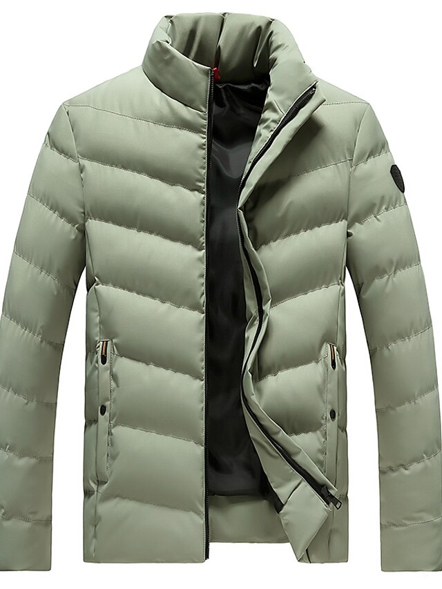 Balakie Mens Winter Coat Casual Warm Solid Zipper Pocket Detachable Hood Jackets 