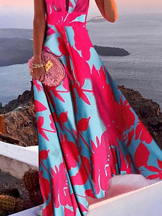 Women's Casual Dress Swing Dress Floral Dress Long Dress Maxi Dress ...