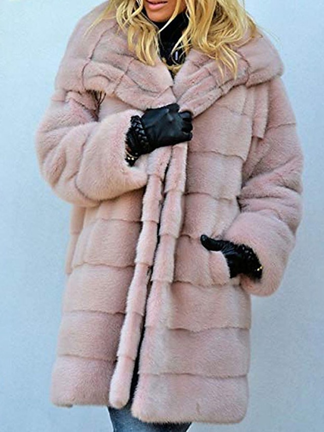 Womens Clothing Womens Outerwear | Womens Faux Fur Coat Teddy Coat Sherpa jacket Fleece Jacket Street Daily Going out Fall Winte