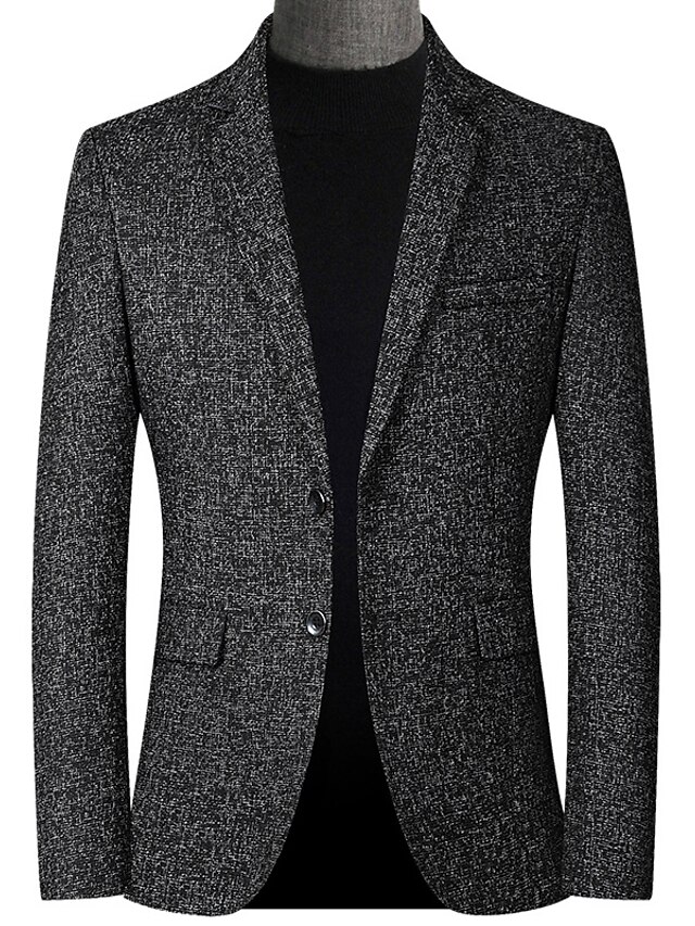 Men's Winter Coat Wool Coat Overcoat Blazer Short Coat Formal Daily ...