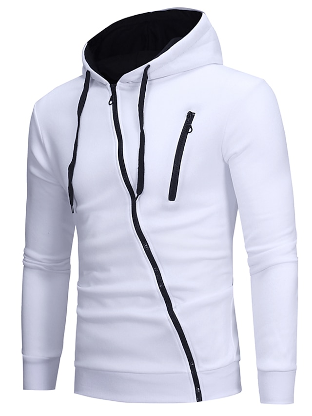 Mens Clothing Mens Hoodies & Sweatshirts | Mens Hoodie Zip Up Hoodie Sweatshirt Color Block Zipper Hooded Daily Sports Going out