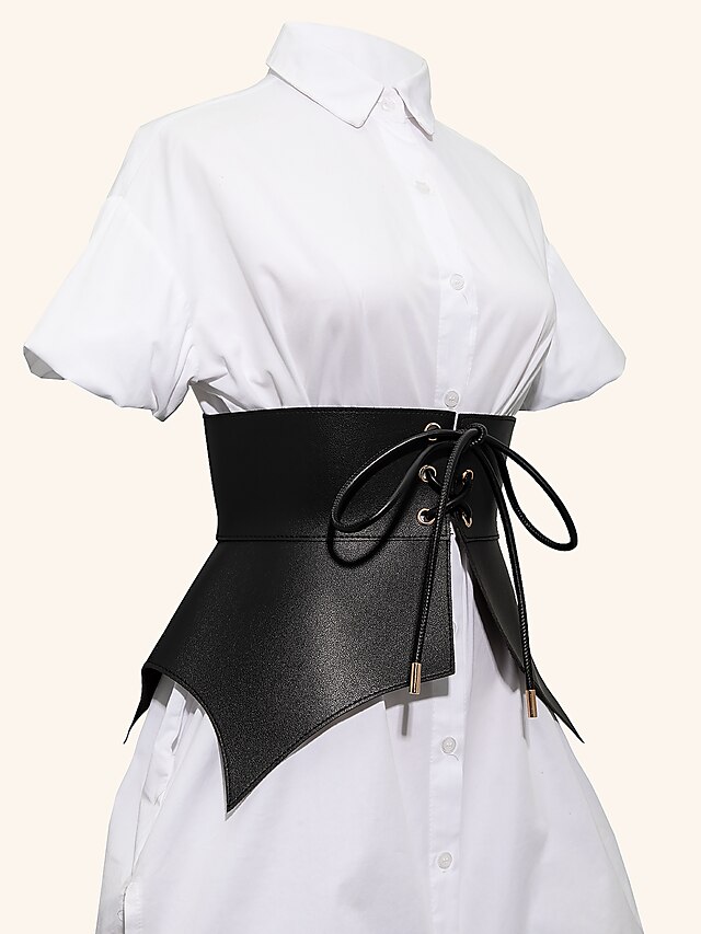 Womens Clothing Womens Accessories | Womens Skinny Belt Party Festival Black Belt Pure Color - FM51328