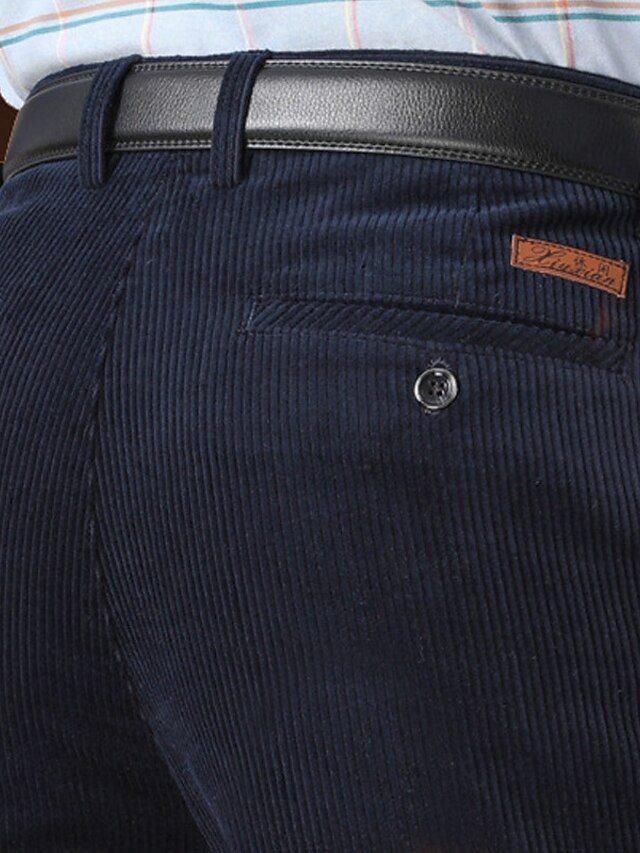Men's Casual Trousers Dress Pants Pocket Full Length Pants Business