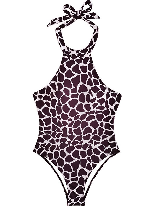 Womens Clothing Womens Swimwear | Womens Swimwear One Piece Monokini Normal Swimsuit Modest Swimwear Tummy Control Open Back Hig