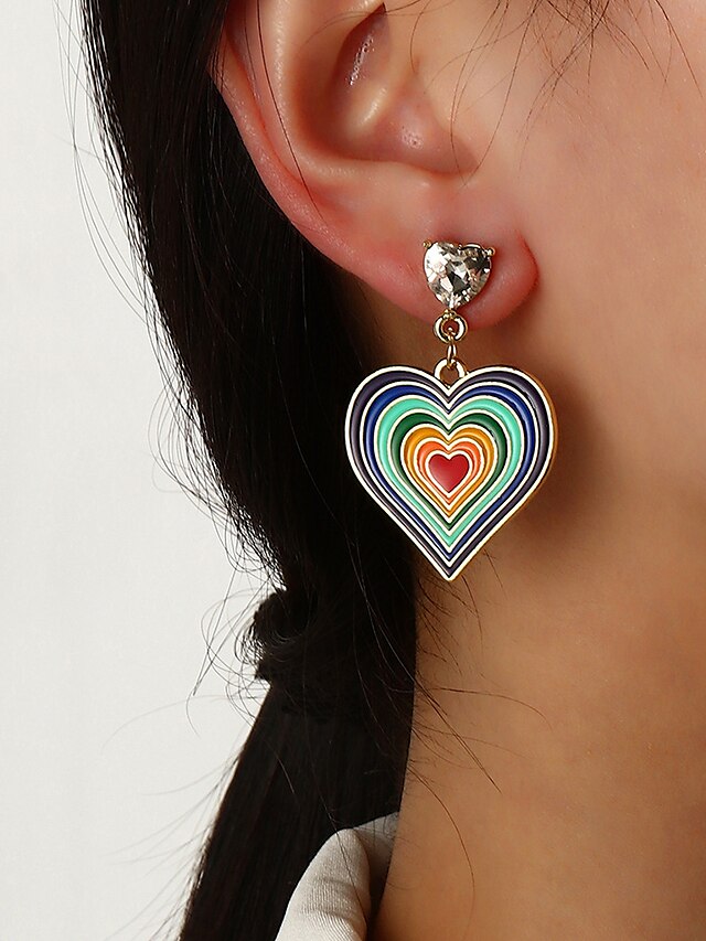 Womens Clothing Womens Accessories | Womens Earrings Active Party Heart Earring / Fall / Winter / Spring / Summer / Alloy - QD92