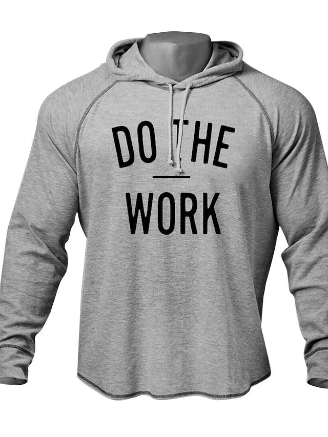 Mens Clothing Mens Hoodies & Sweatshirts | Mens Pullover Hoodie Sweatshirt Graphic Letter Lace up Hooded Casual Daily Holiday Sp