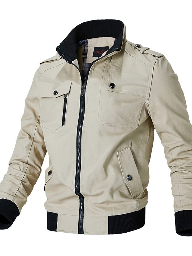 Men's Bomber Jacket Work Jacket Sport Coat Outdoor Sport Windproof Warm ...
