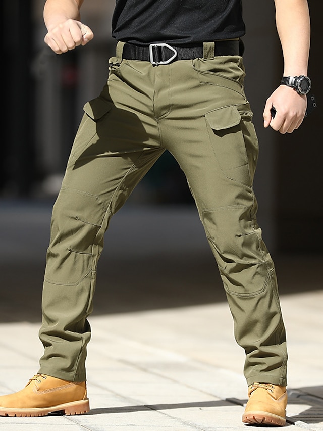 Men's Cargo Pants Tactical Trousers Classic Multi Pocket Straight Leg ...