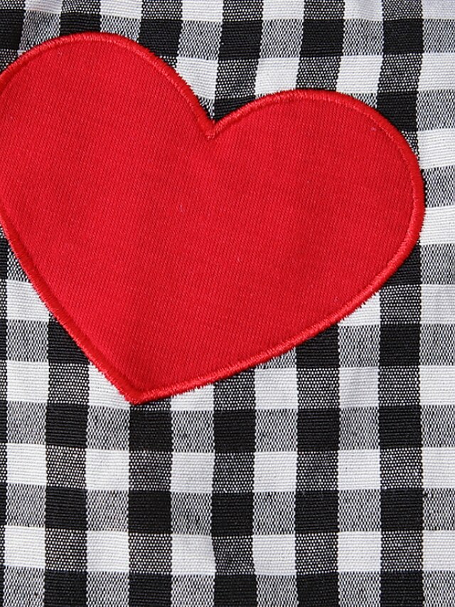 Baby & Kids Girls Clothing | Kids Girls Clothing Set 2 Pieces Long Sleeve Red Plaid Check Heart Ruffle Print Indoor Outdoor Cute